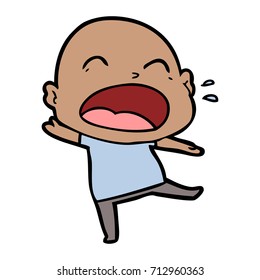 cartoon shouting bald man