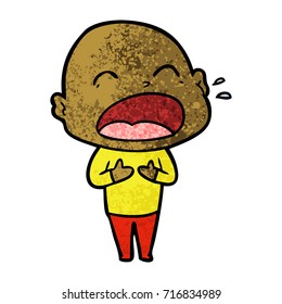 cartoon shouting bald man