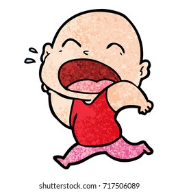 cartoon shouting bald man