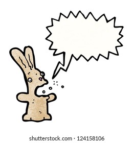 cartoon shouting bunny rabbit