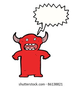 cartoon shouting devil