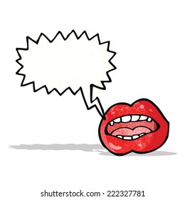 cartoon shouting lips