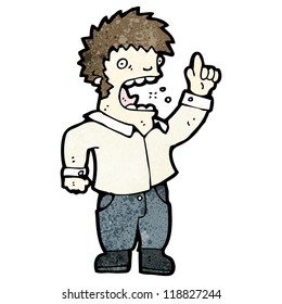 cartoon shouting man