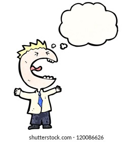 cartoon shouting man