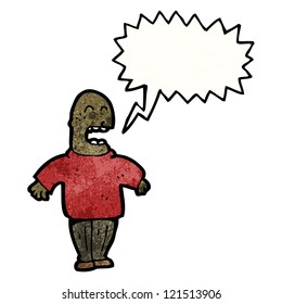 caricatura gritando a un hombre