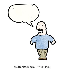 cartoon shouting man