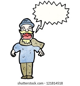 cartoon shouting man