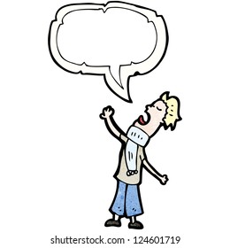cartoon shouting man
