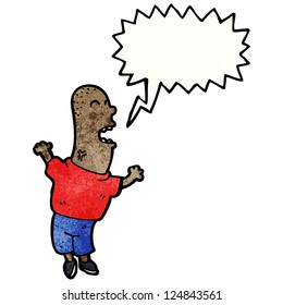 cartoon shouting man