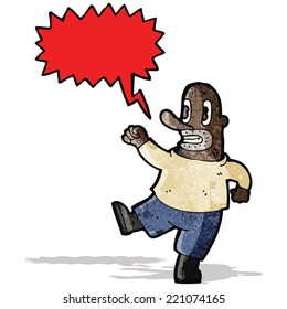 caricatura gritando a un hombre