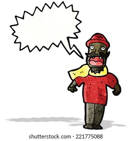 cartoon shouting man