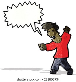 cartoon shouting man