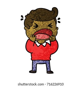 cartoon shouting man