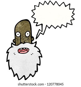 Cartoon ruft alten Mann
