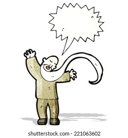 cartoon shouting old man