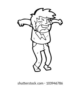 cartoon shouting person