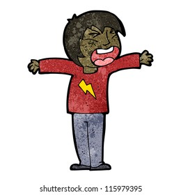 cartoon shouting person