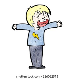 cartoon shouting person