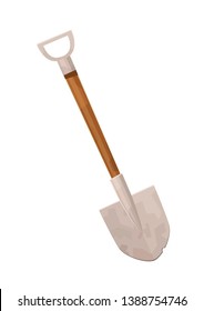 Cartoon shovel isolated on white background vector for games and web design