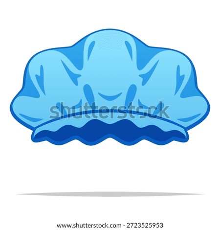 Cartoon shower cap vector isolated illustration
