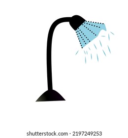 cartoon shower photo vector illustration