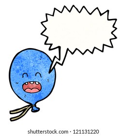cartoon shrieking balloon