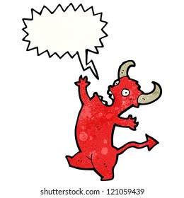 cartoon shrieking devil