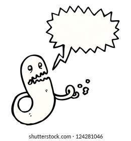 cartoon shrieking ghost