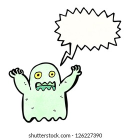 cartoon shrieking ghost