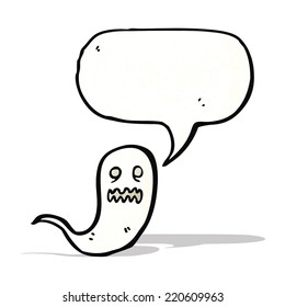 cartoon shrieking ghost