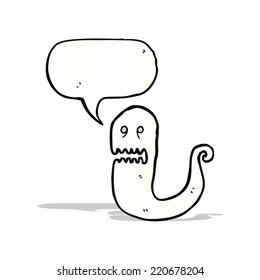 cartoon shrieking ghost