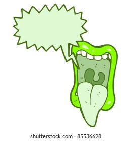 cartoon shrieking halloween mouth