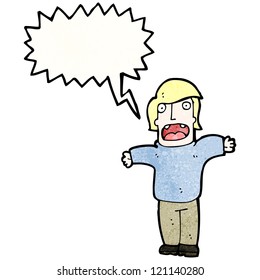 Cartoon-Schrei-Mann