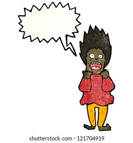 cartoon shrieking man