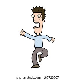 caricatura shrieking man