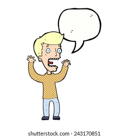 caricatura shrieking man