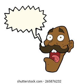 cartoon shrieking man