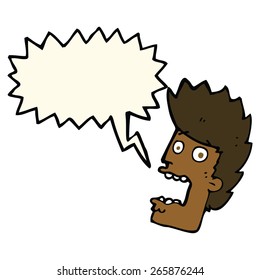 cartoon shrieking man