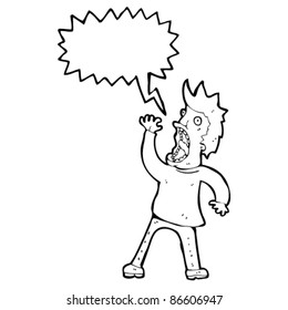Cartoon-Schrei-Mann