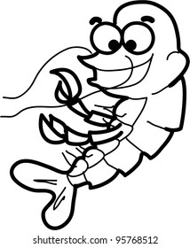 Cartoon shrimp