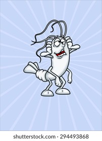 Cartoon Shrimp Having Headache