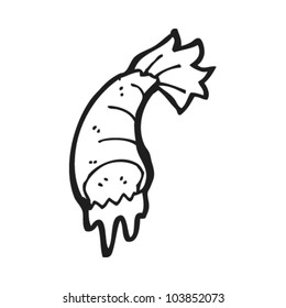 cartoon shrimp tail