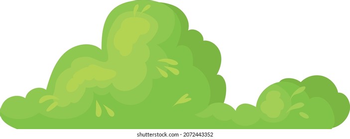 Cartoon shrubbery. Illustrated bushs, forest hedge vector design isolated on white background