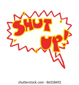 cartoon shut up shout