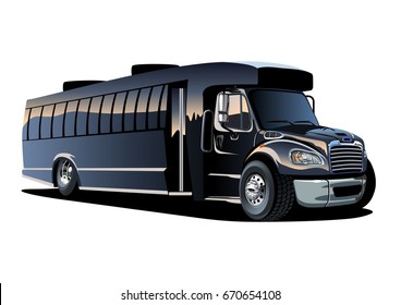 Cartoon Shuttle Bus. Available EPS-10 Vector Format Separated By Groups And Layers