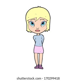 Similar Images, Stock Photos & Vectors of cartoon shy woman - 173560808