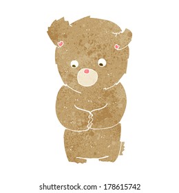 cartoon shy teddy bear