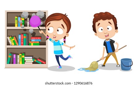 Family Cleaning Images Stock Photos Vectors Shutterstock