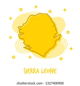 Cartoon Sierra Leone Map