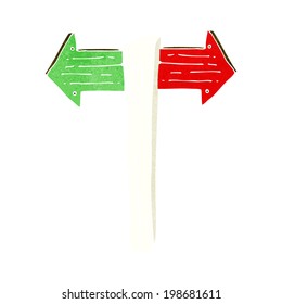 cartoon sign post